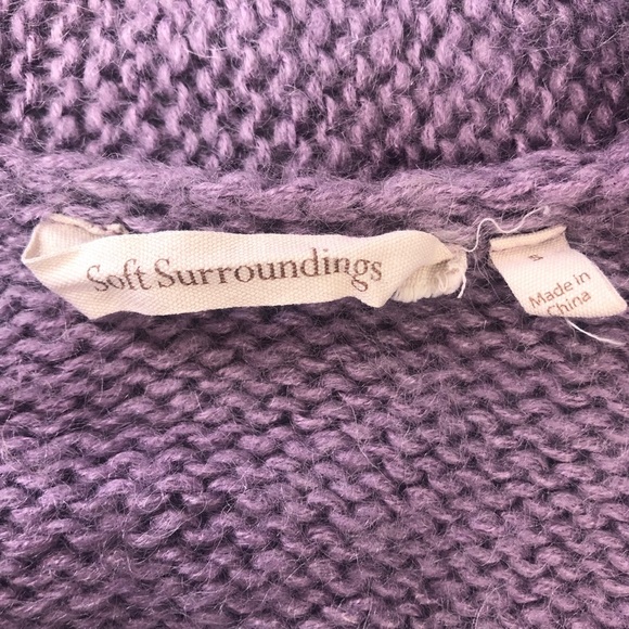 Soft Surroundings Telluride Topper Wool Blend Long Cardigan Lavender Small… - Picture 3 of 7